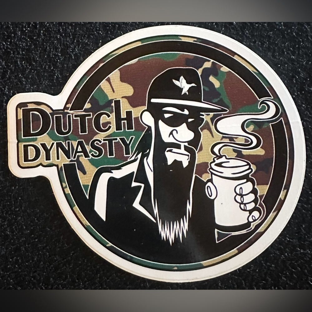 Dutch Dynasty Sticker with Camouflage Design Vintage & Rare